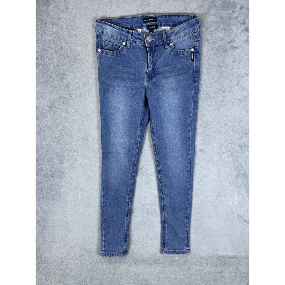 Silver Jeans Girls 14 Blue Medium Wash High Rise Skinny Triple 5 Sasha Stretch‎